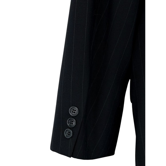 Brooks Brothers Mens Navy Blue Pinstripe Wool 2 Piece Suit Pleated Cuffed Israel